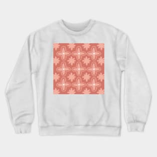 Boho Natural Collection Boho Aesthetic Star Pattern in Pastel and Clay Pinks Crewneck Sweatshirt